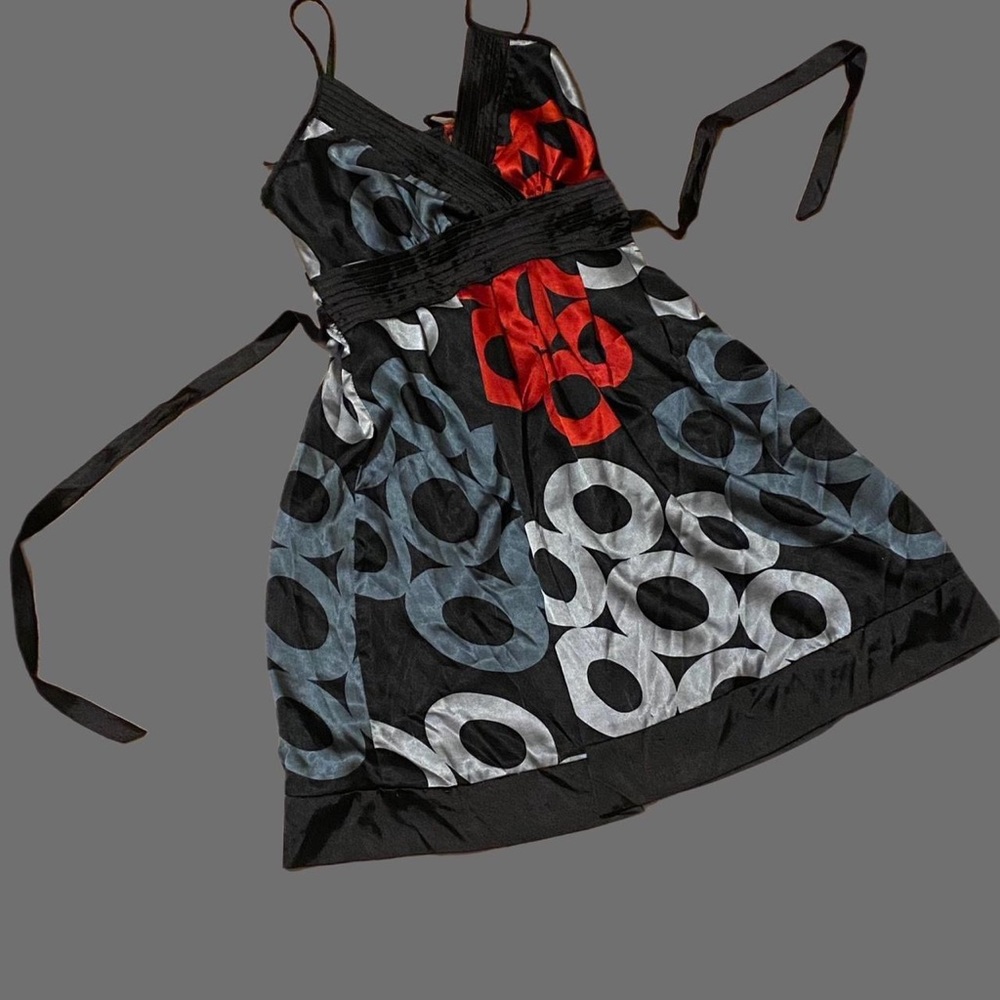 y2k satin babydoll dress